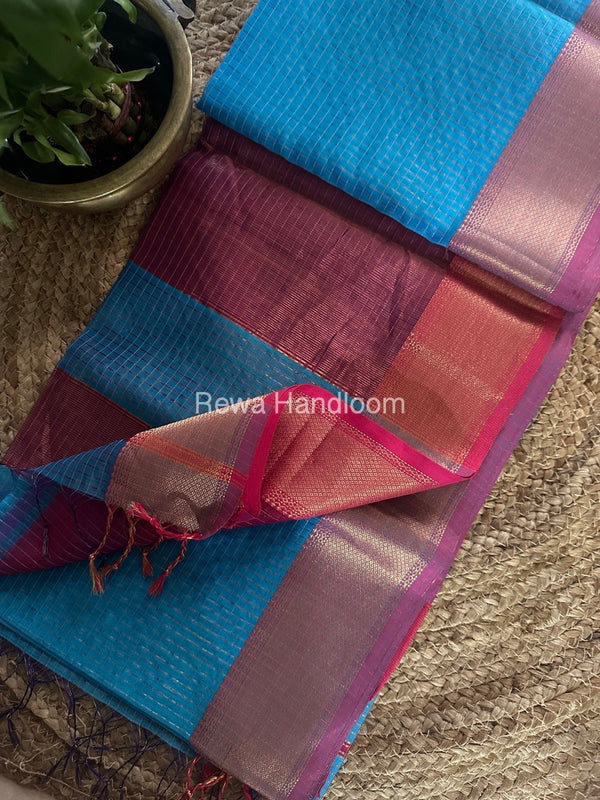 Maheshwari Zari Checks Saree