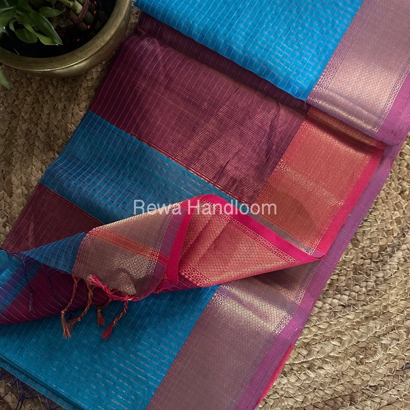 Maheshwari Zari Checks Saree