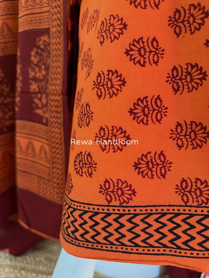 Bagh Print Cotton Suit 