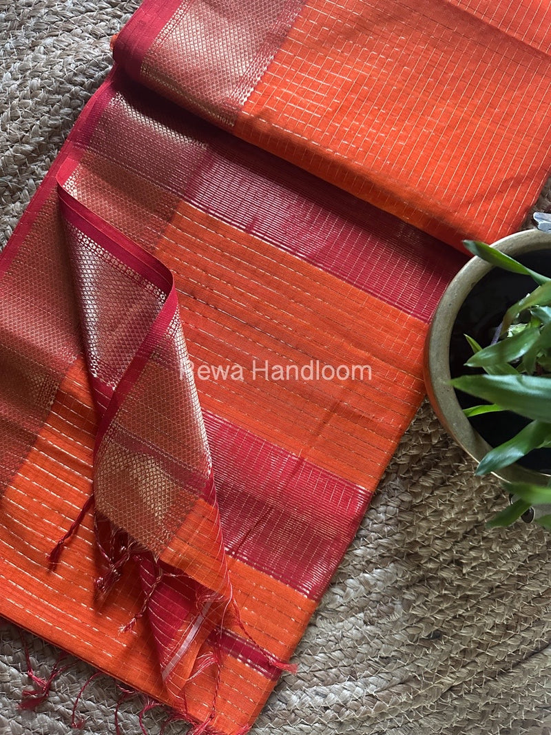 Maheshwari Zari Checks Saree