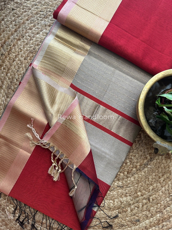 Maheshwari Resham Thread Border Saree