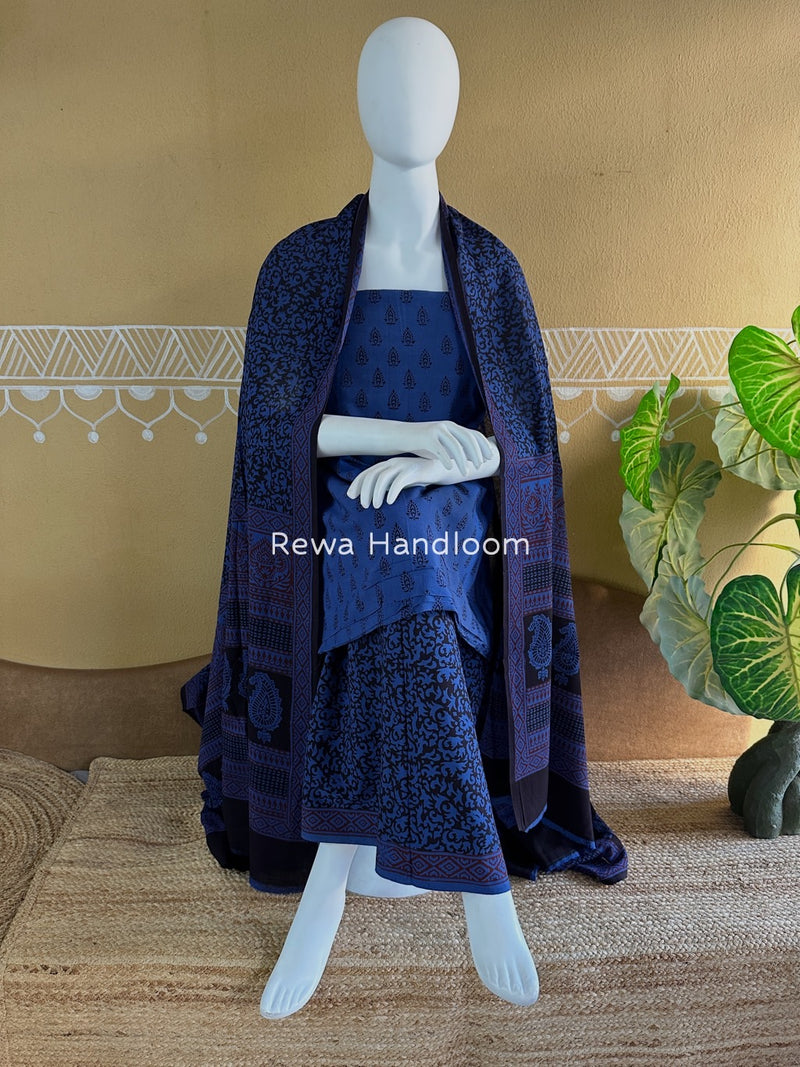 Bagh Print Cotton Suit 