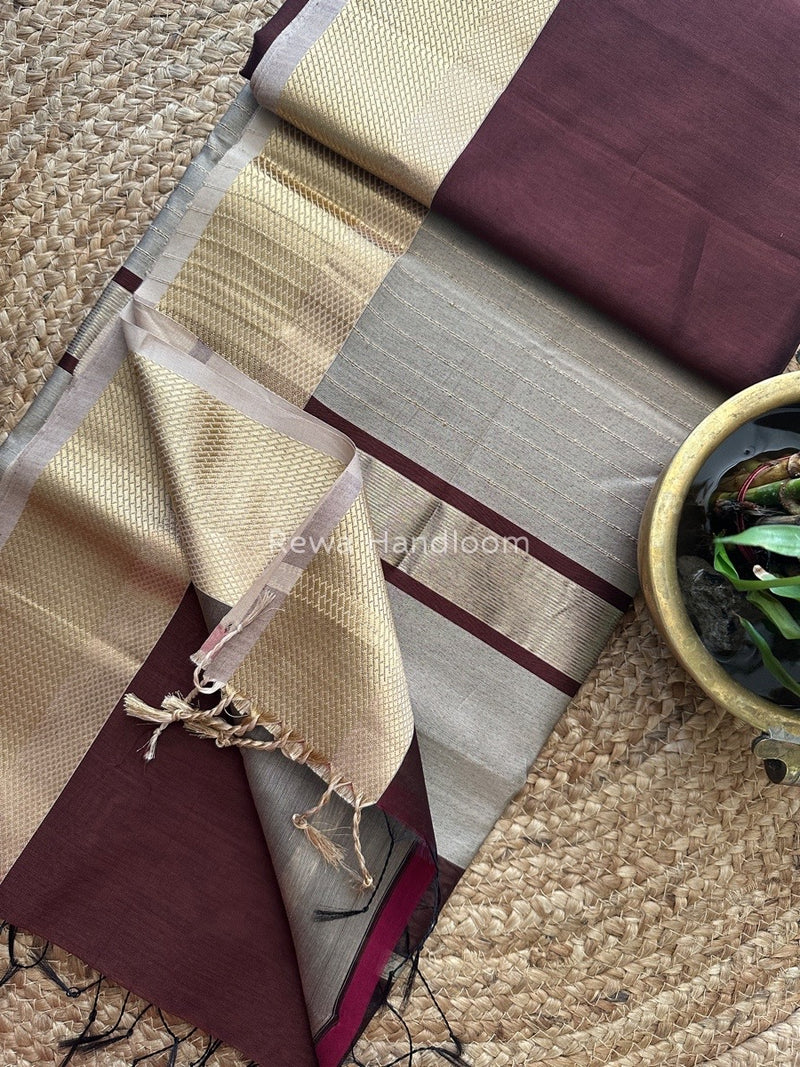 Maheshwari Resham Thread Border Saree
