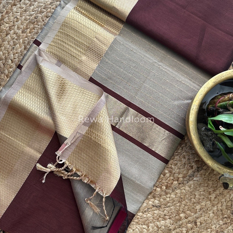Maheshwari Resham Thread Border Saree