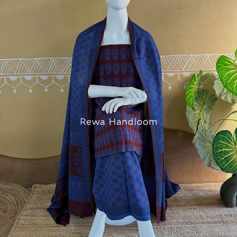 Bagh Print Cotton Suit 