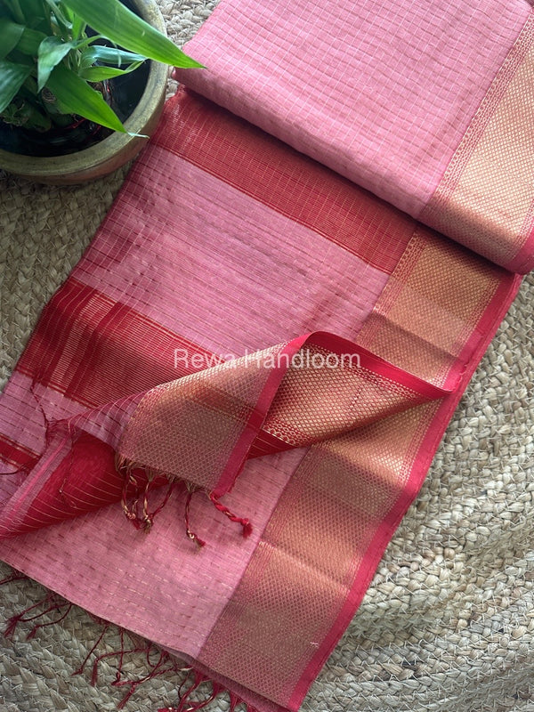 Maheshwari Zari Checks Saree