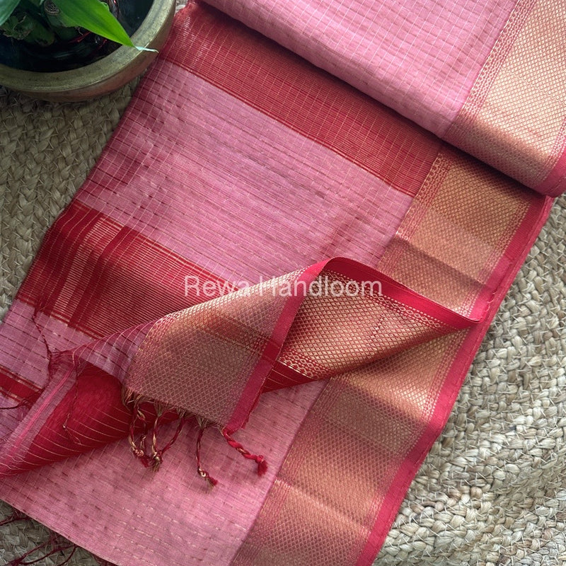 Maheshwari Zari Checks Saree