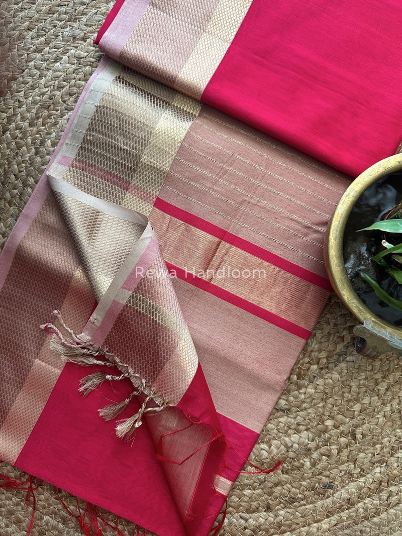 Maheshwari Resham Thread Border Saree