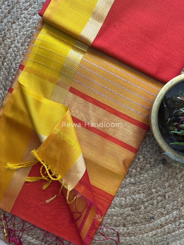 Maheshwari Resham Thread Border Saree