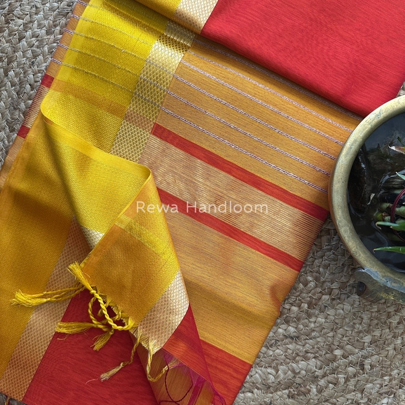 Maheshwari Resham Thread Border Saree