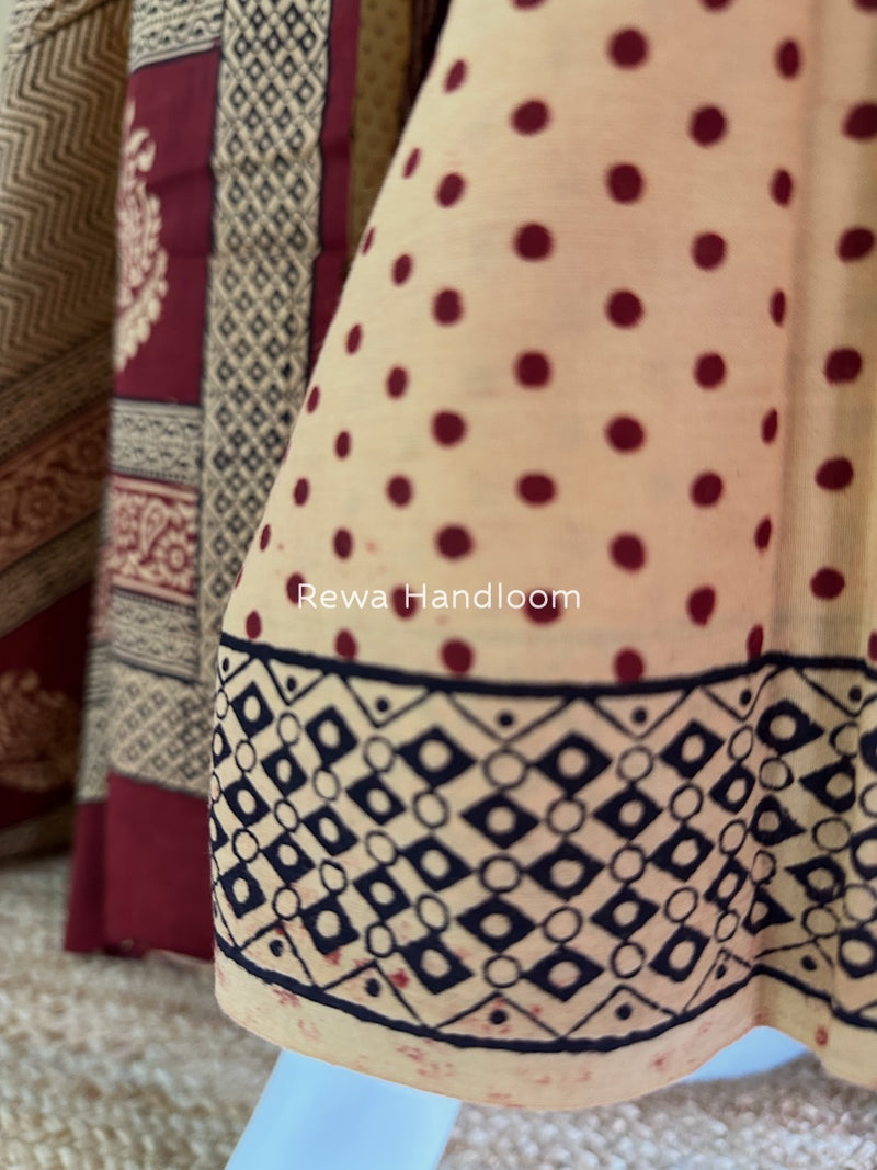 Bagh Print Cotton Suit 