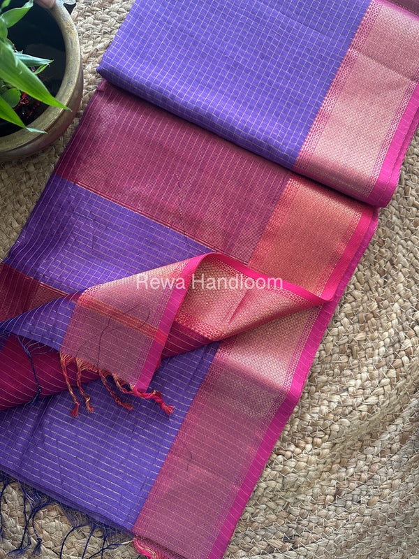 Maheshwari Zari Checks Saree