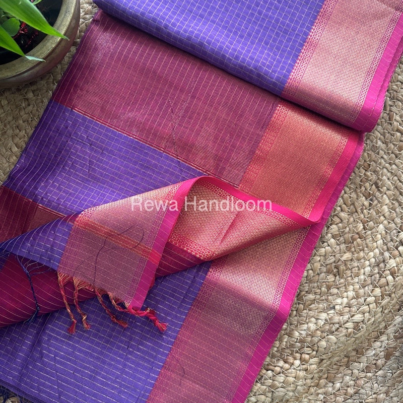 Maheshwari Zari Checks Saree