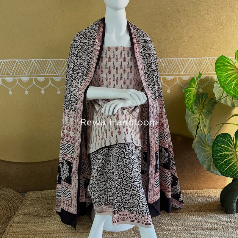 Bagh Print Cotton Suit 