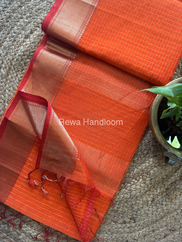 Maheshwari Zari Checks Saree