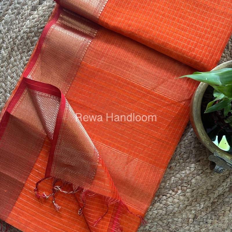 Maheshwari Zari Checks Saree