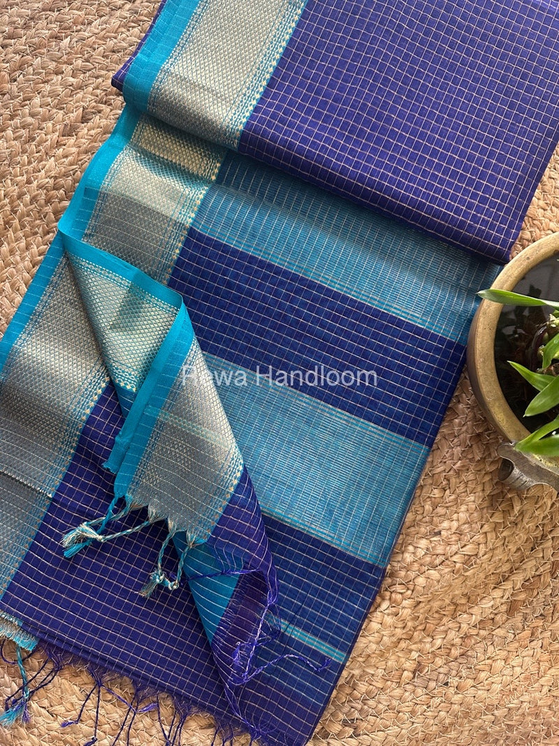 Maheshwari Zari Checks Saree