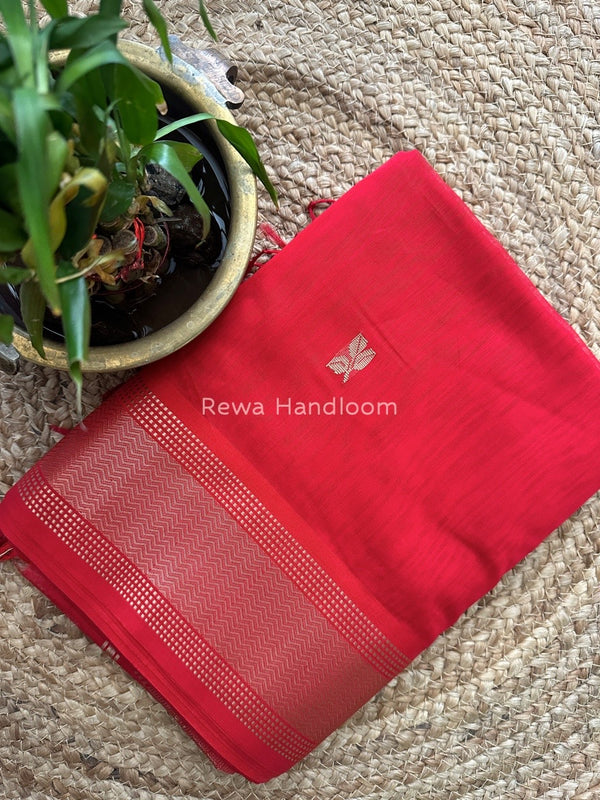Maheshwari Red Resham Thread Butti Saree RBS48