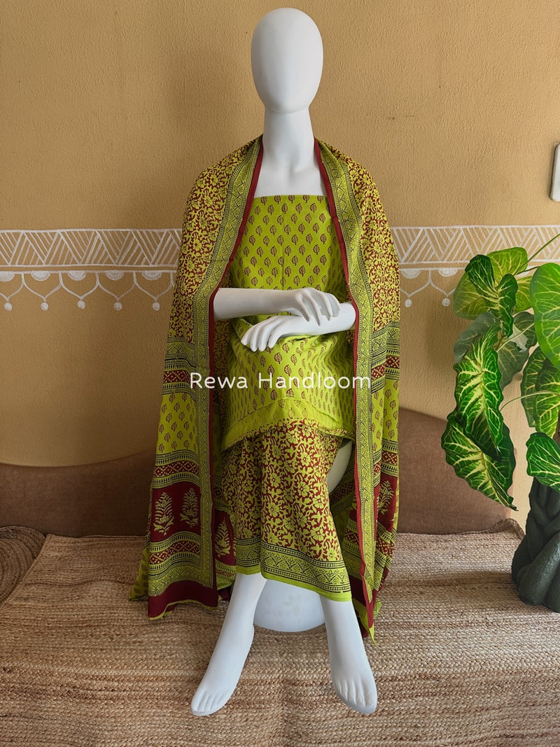  Bagh Print Cotton Suit