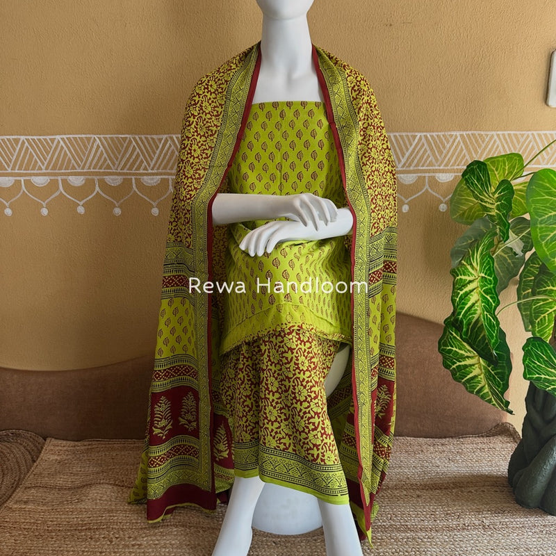  Bagh Print Cotton Suit
