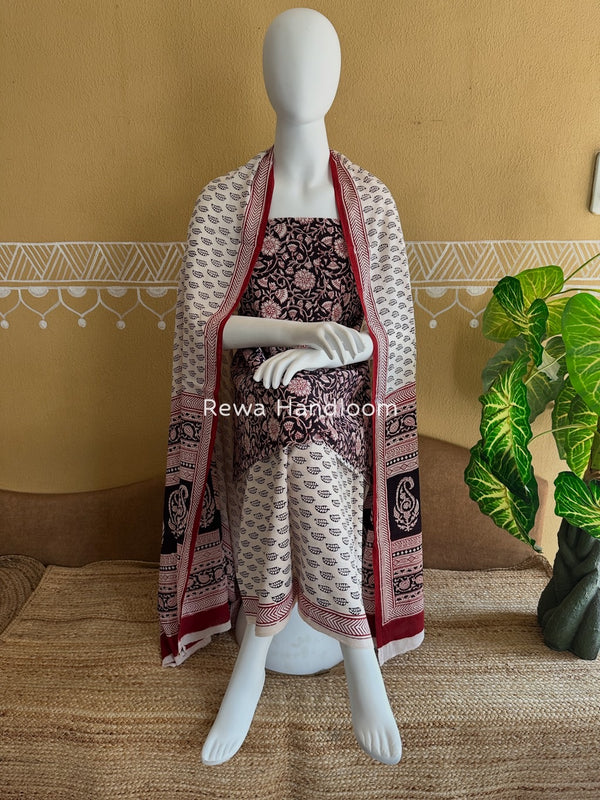Bagh Print Cotton Suit 
