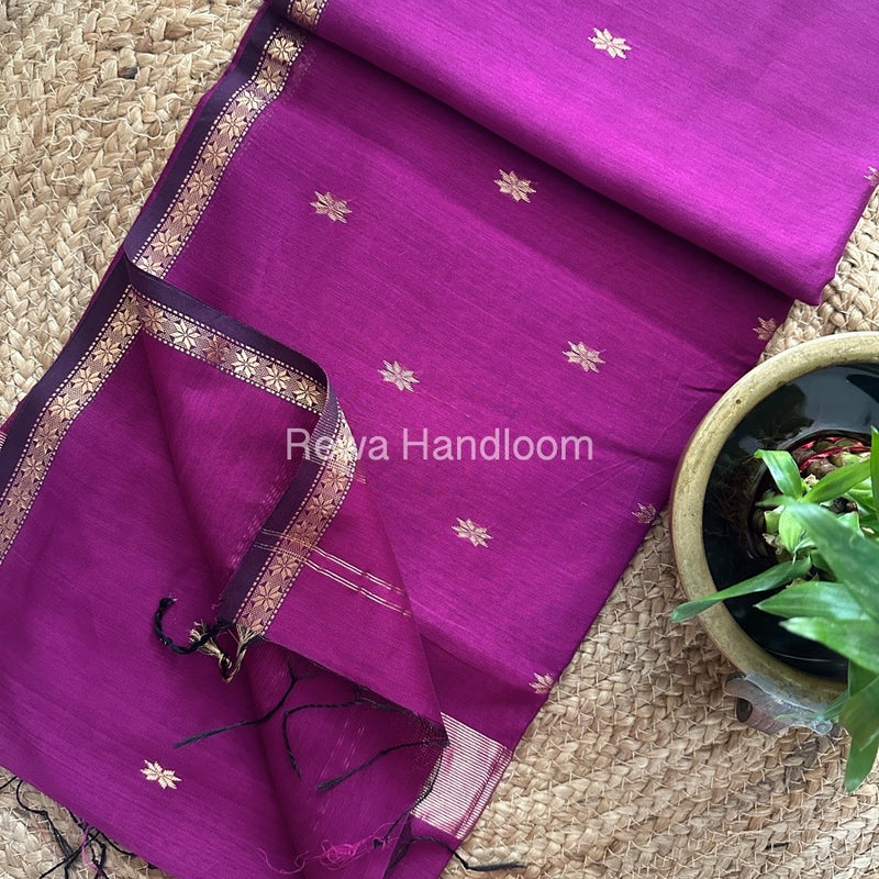 Zari Butti Maheshwari Saree