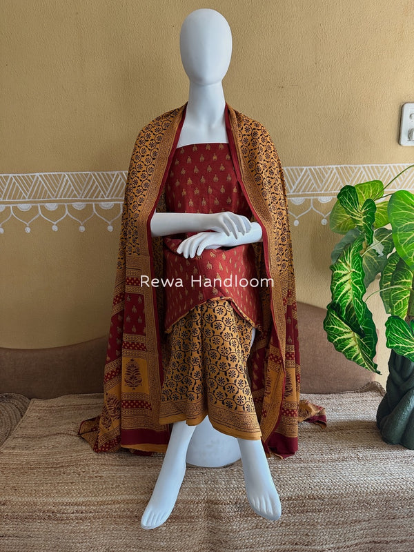  Bagh Print Cotton Suit