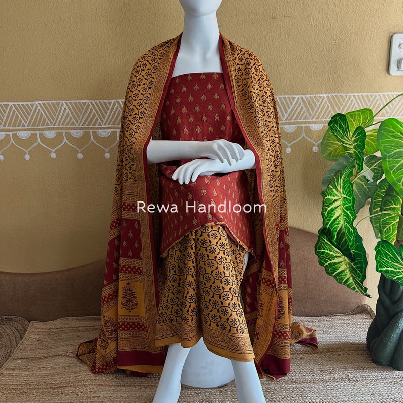  Bagh Print Cotton Suit
