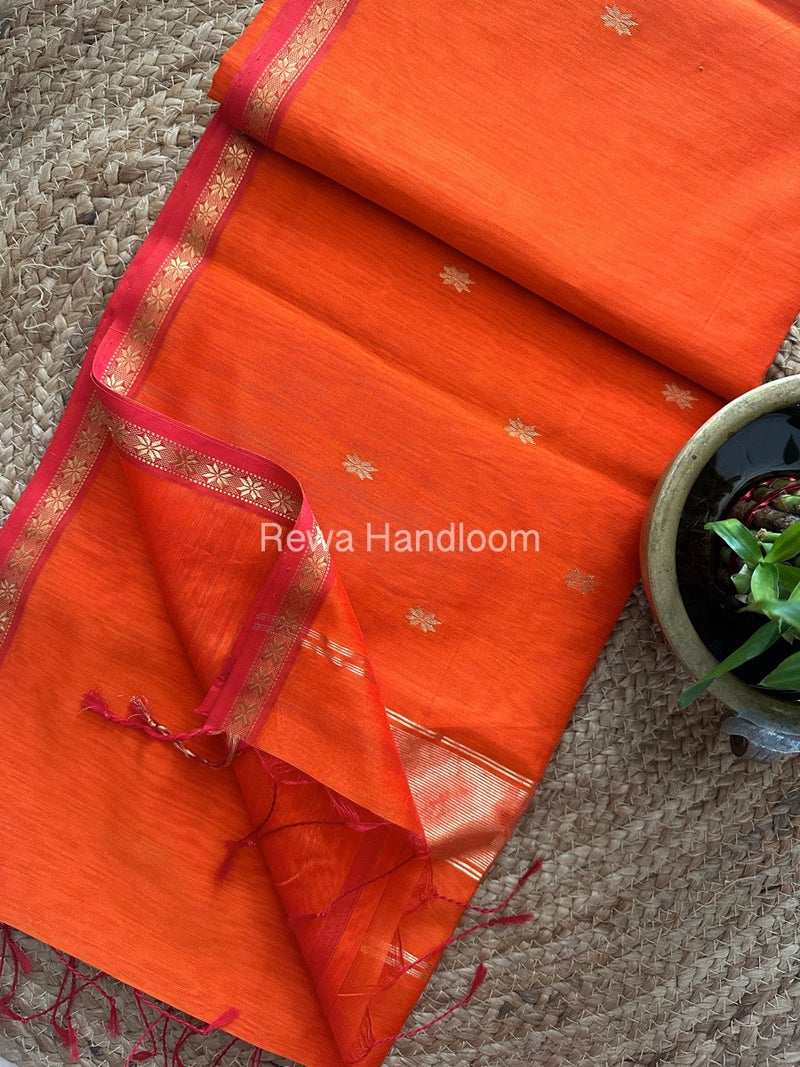 Zari Butti Maheshwari Saree