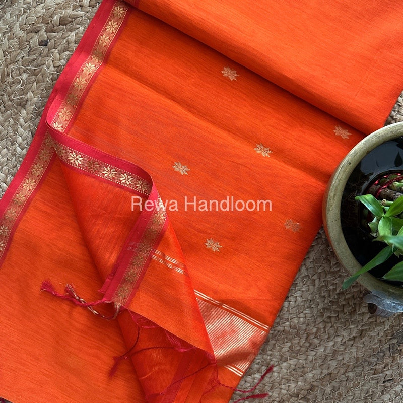 Zari Butti Maheshwari Saree