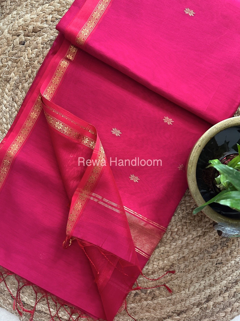 Zari Butti Maheshwari Saree