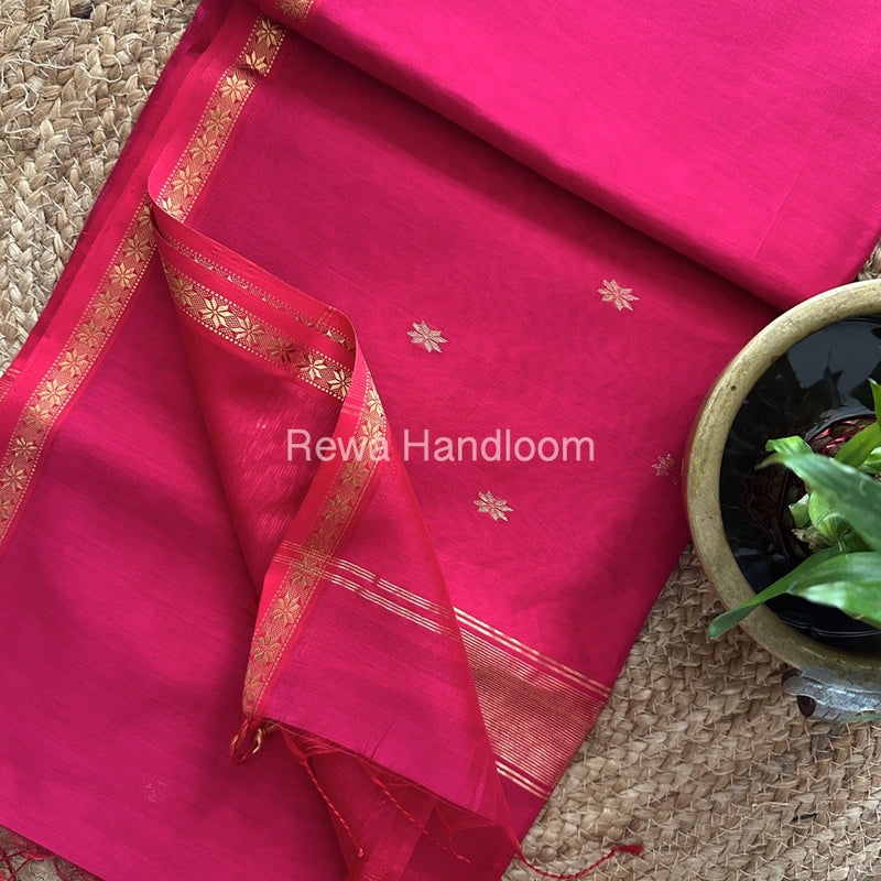 Zari Butti Maheshwari Saree