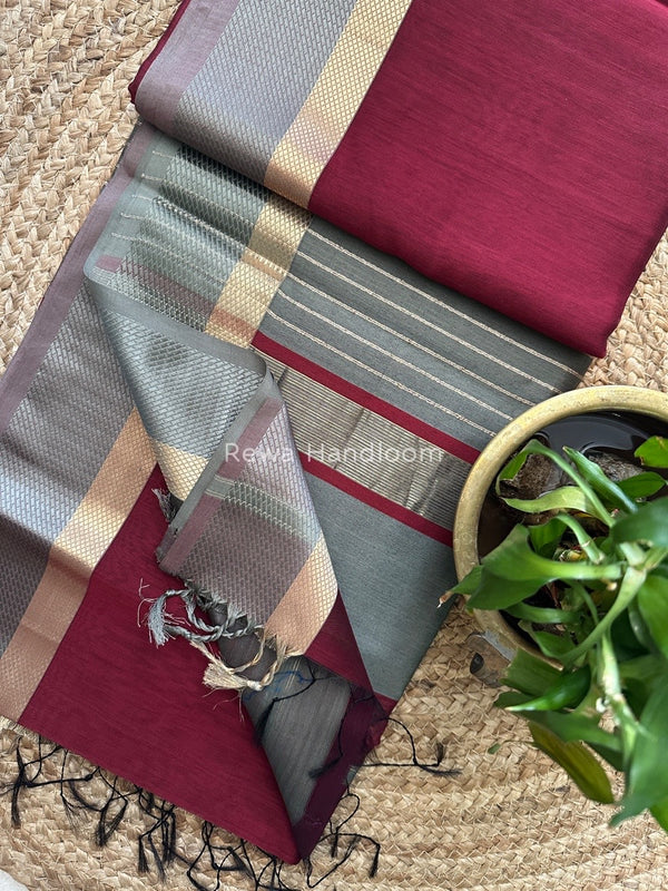Maheshwari Resham Thread Border Saree