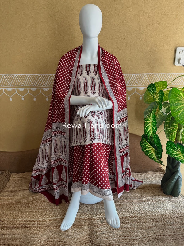  Bagh Print Cotton Suit