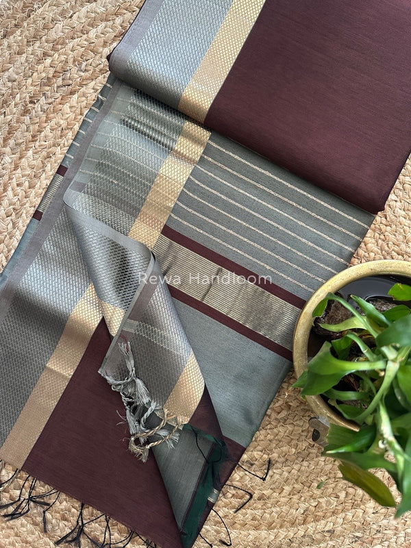 Maheshwari Resham Thread Border Saree