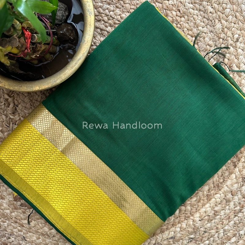 Maheshwari Green Resham Thread Border Saree RTS023