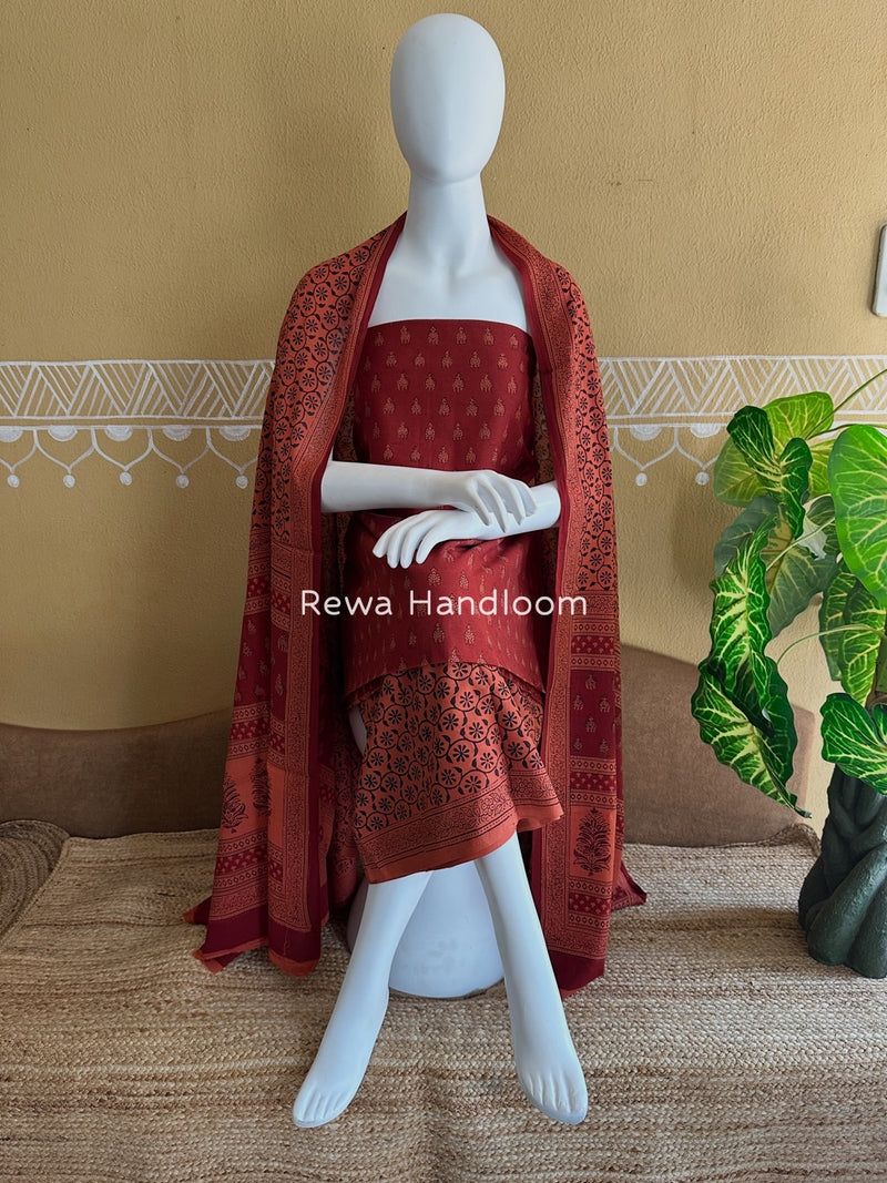  Bagh Print Cotton Suit