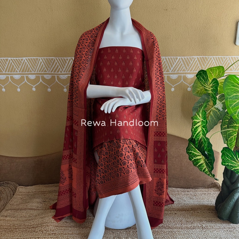  Bagh Print Cotton Suit