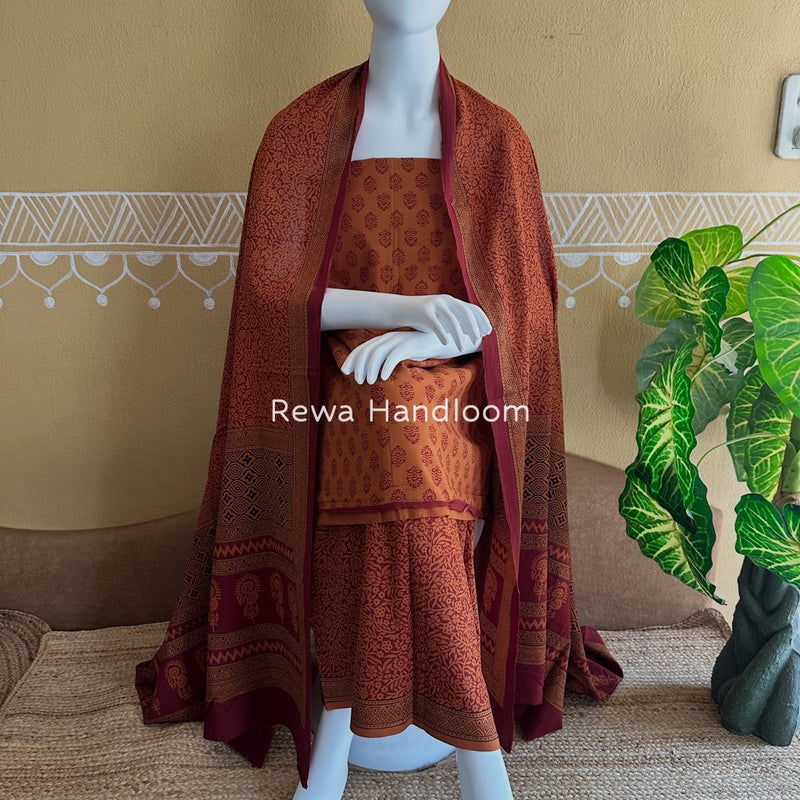  Bagh Print Cotton Suit