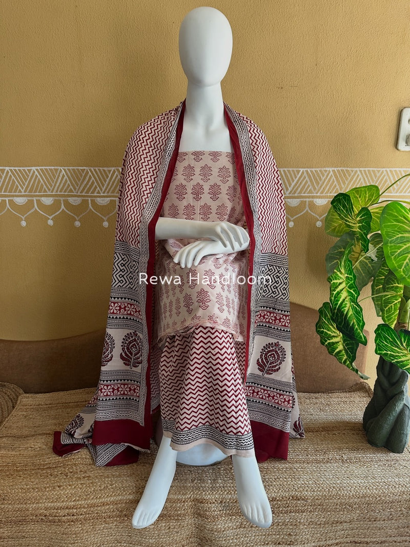  Bagh Print Cotton Suit
