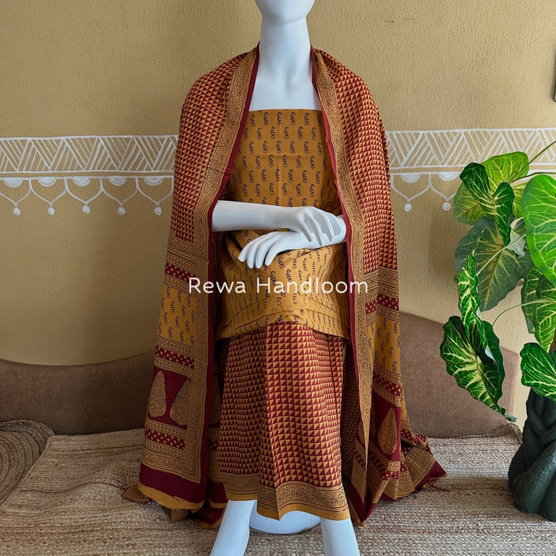  Bagh Print Cotton Suit