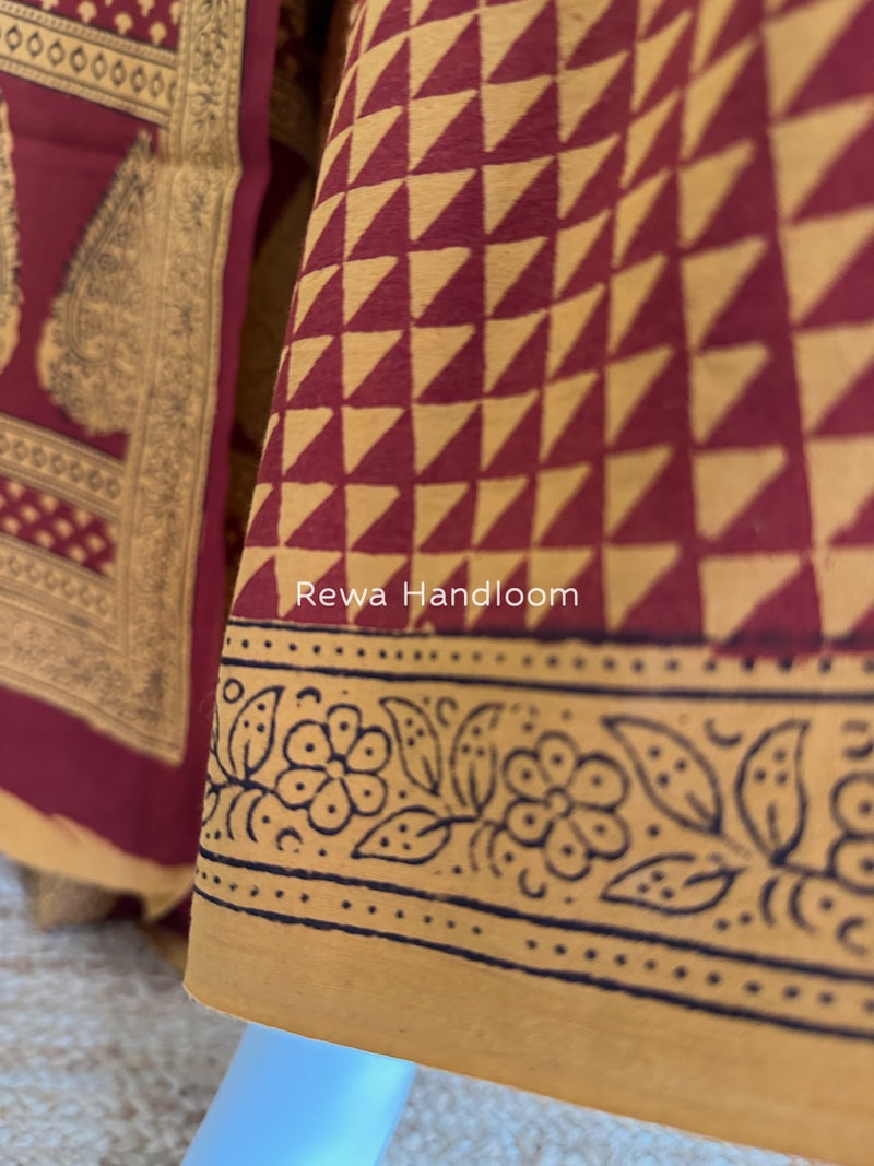  Bagh Print Cotton Suit