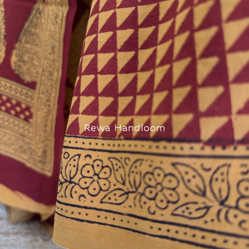  Bagh Print Cotton Suit