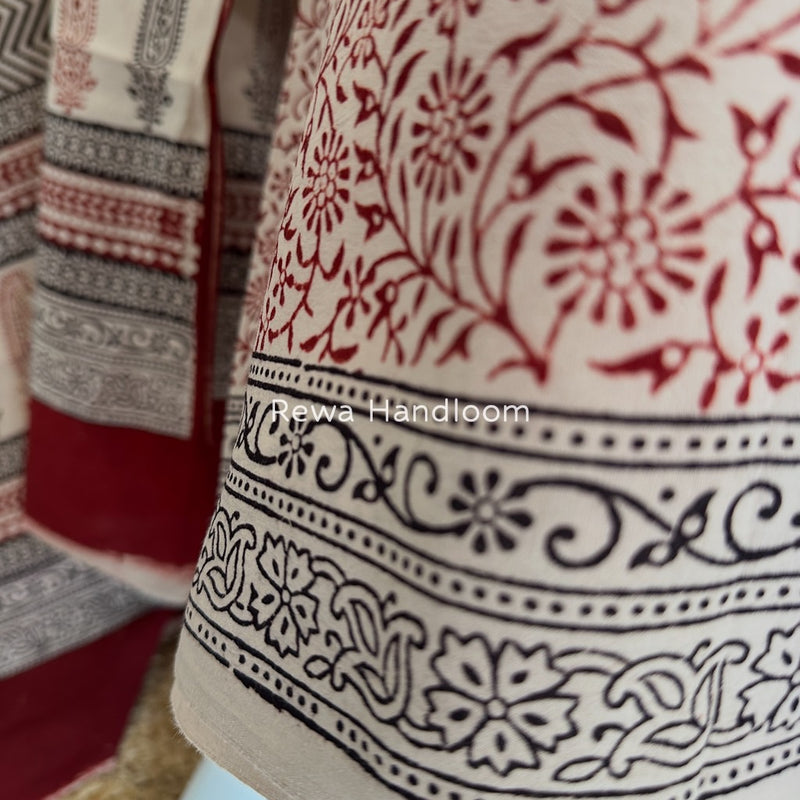 Bagh Print Cotton Suit 