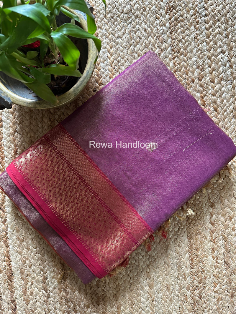 Maheshwari Magenta Tissue Butti Saree TBBS0128