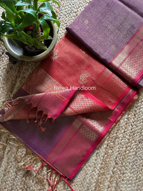Maheshwari Tissue Butti Saree