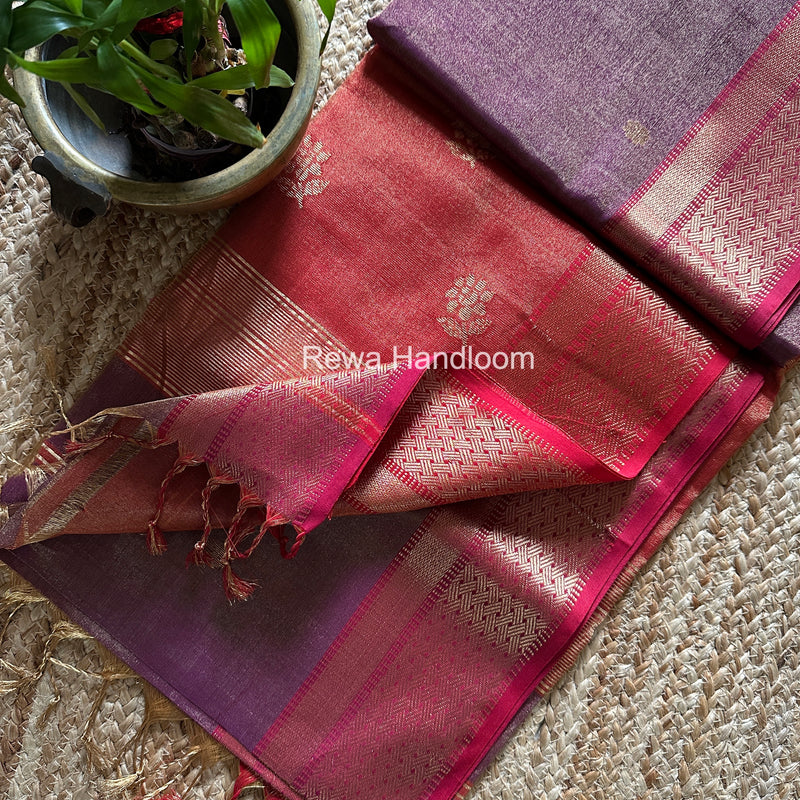 Maheshwari Tissue Butti Saree