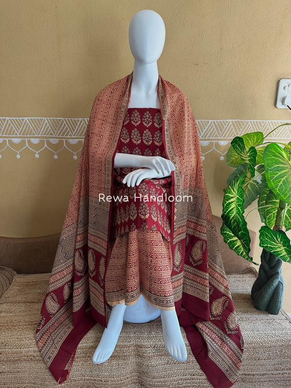  Bagh Print Cotton Suit