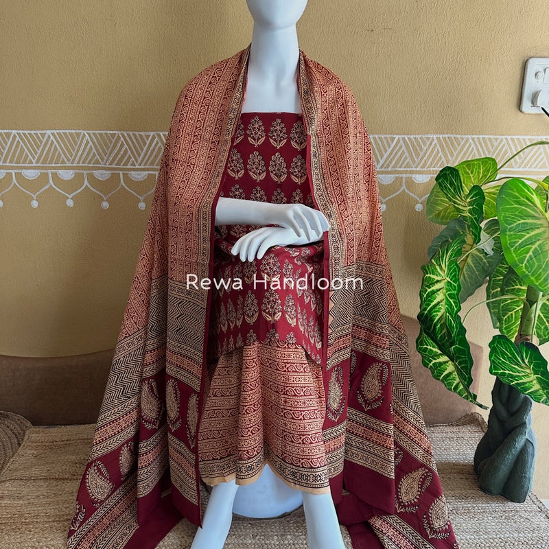  Bagh Print Cotton Suit