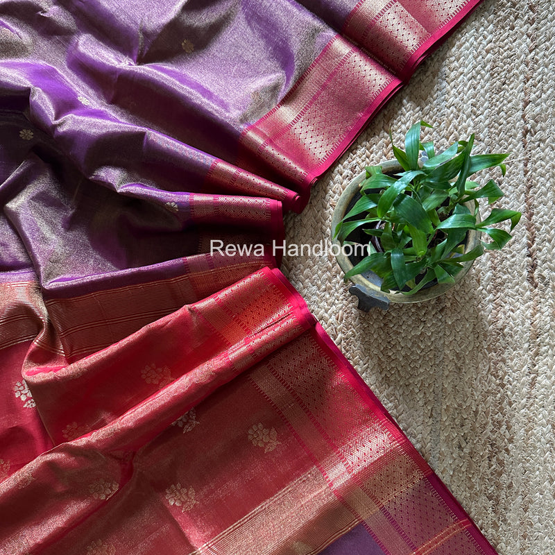 Maheshwari Magenta Tissue Butti Saree TBBS0128